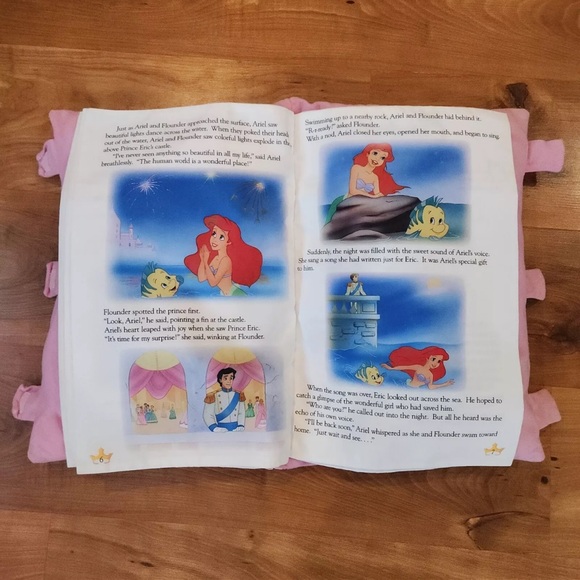 Disney Princess Stories Soft Stuffed Plush Cloth Book Pillow Snow White Aurora - Picture 8 of 12